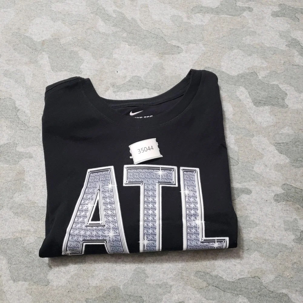 Atlanta Shirt Mens Medium Black Nike Super Bowl Short Sleeve‎ NWT